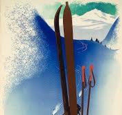 affiche ski années 1920